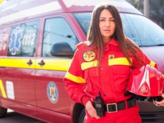 Alina Cristea, paramedic voluntar la SMURD Galați. FOTO ISU Galați