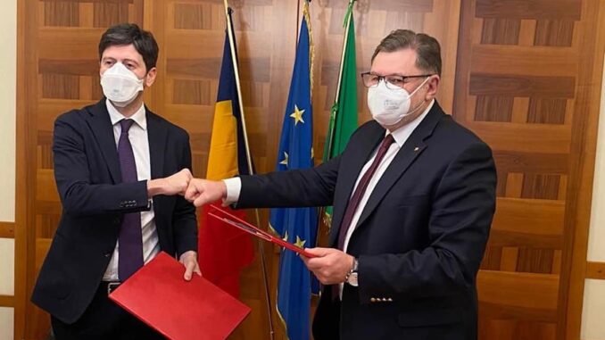 Ministrul sănătății din România și omologul său din Italia. FOTO MS Ministrul sănătății din România și omologul său din Italia. FOTO MS