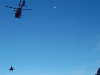Elicopterul SMURD Mureș, misiune în munții Bucegi. FOTO SMURD Mureș