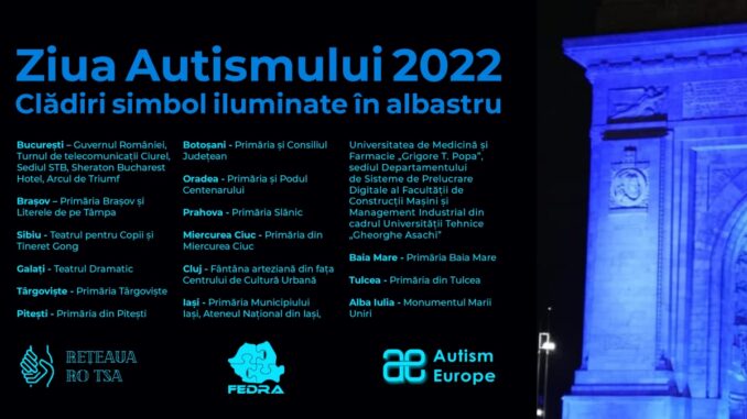 Iluminare cladiri-Ziua Autismului-Help Autism
