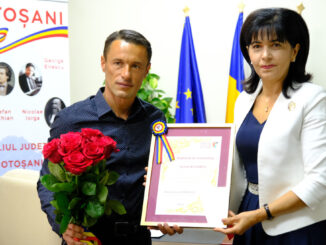Diplomă de excelență pentru sportivul botoșănean Iulian Rotariu. FOTO CJB